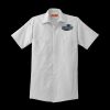 Short Sleeve Striped Industrial Work Shirt Thumbnail